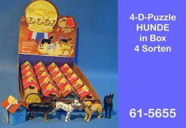 4D-Puzzle HUND in Hundehütte