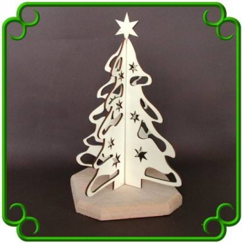3D-Weihnachtsbaum aus Holz