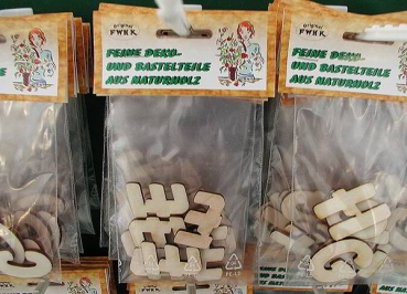 Holzbuchstaben SB-Beutel Nachkaufpackung