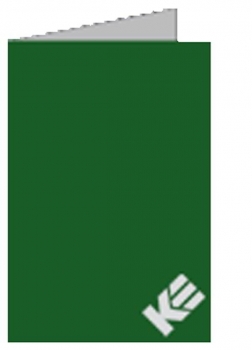 Doppelkarten grün mit Umschlag 5er-Pack
