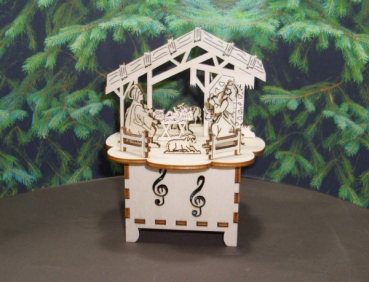 Feine Spieluhr KRIPPE von Frankenwald-Holzkunst