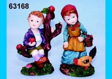 Kinderfigur Hans und Marie am Baum