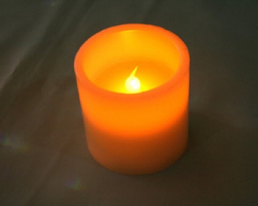 Echtwachs-LED-Kerze 7,5 cm