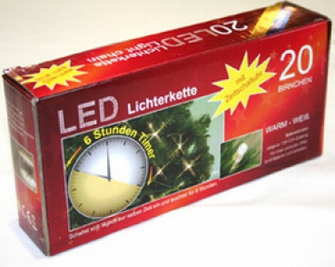 LED-Lichterkette 20 Lichter mit Timer