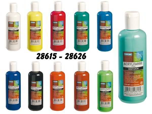 Acrylfarbe 250 ml-Flasche diverse Farben