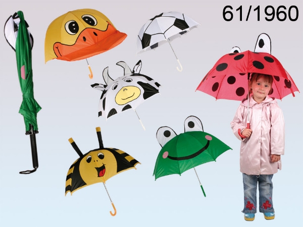 Regenschirm mit Kindermotiven, sortiert, 46 cm Durchmesser