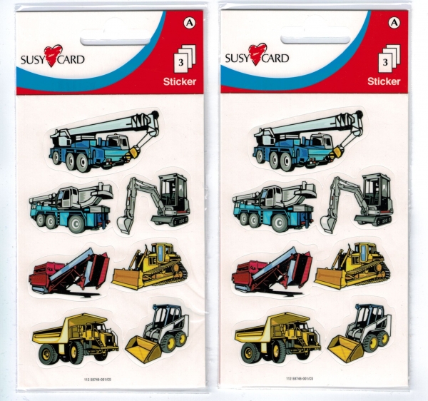 Stickers "Baufahrzeuge" SUSYCARD