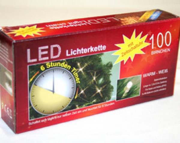LED-Lichterkette 100 Lichter mit Timer
