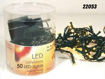 LED-Lichterkette mit 50 weißen Lichtern