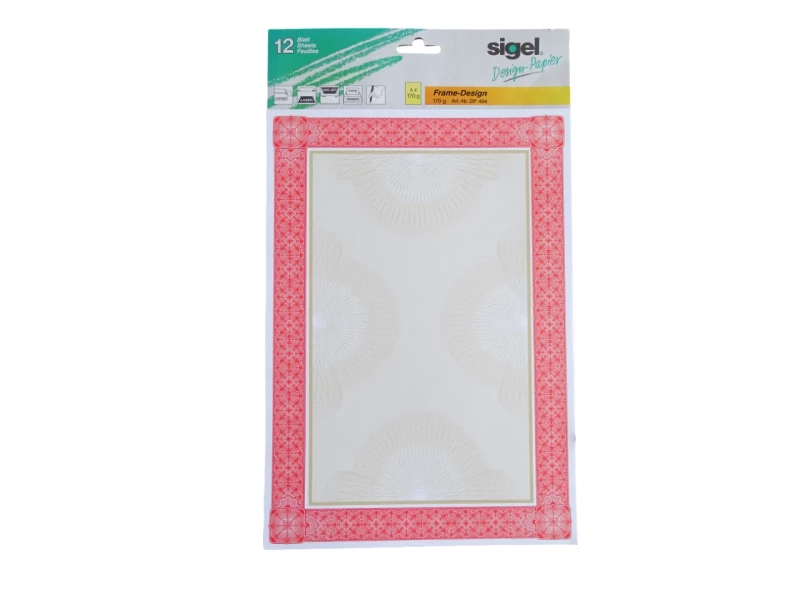 Designpapier rot 11er-Packung edles Design DP494 SIGEL
