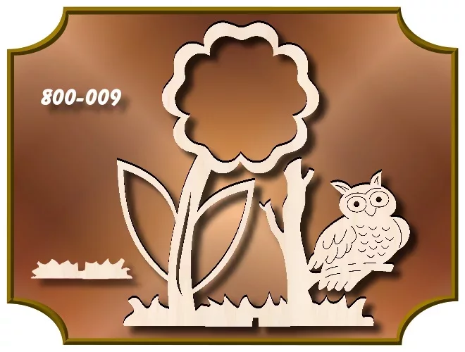 Klöppelrahmen Blume mit Eule