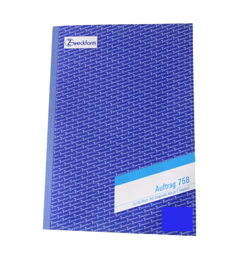 AUFMASTRAGSBUCH 758 von ZWECKFORM