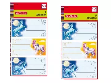 Buchaufkleber EINHORN 9er