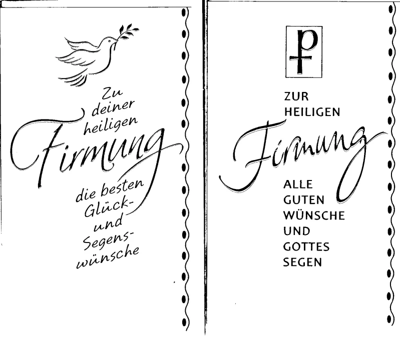 Zur Firmung Glückwunschkarte 2er-Set