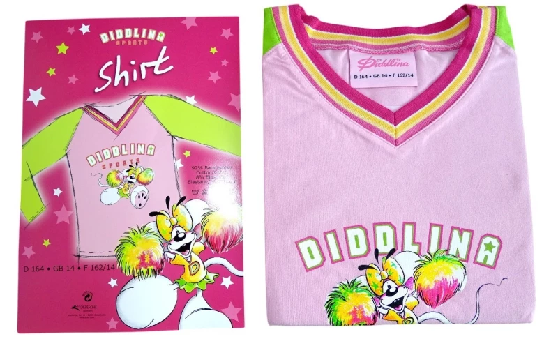 Diddlina Shirt mit langen Armen und Chearleader-Motiv