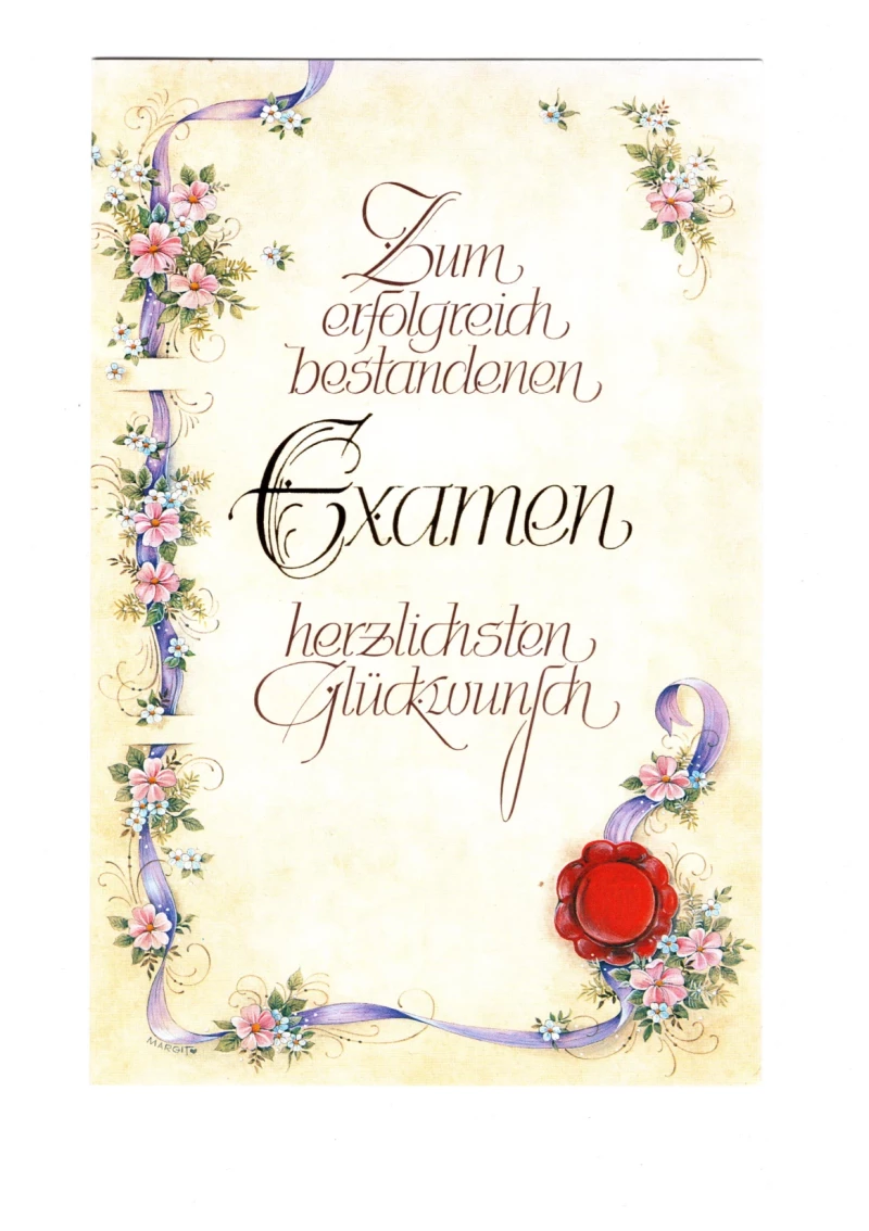 EXAMEN Glückwunschkarte