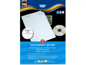 Feines geripptes Spezialpapier 90g/qm 60er-Pg.