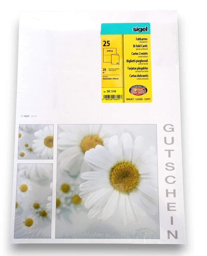 GUTSCHEIN-Karten 25er-Packung BLUMEN SIGEL