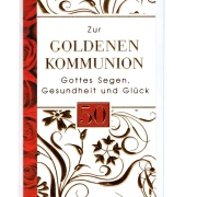 Goldene Kommunion Glückwunschkarte