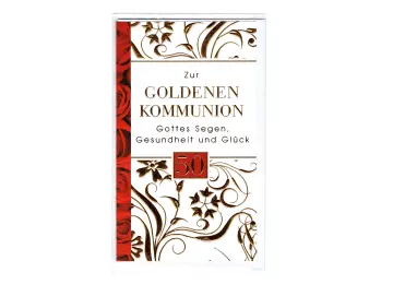 Goldene Kommunion Glückwunschkarte