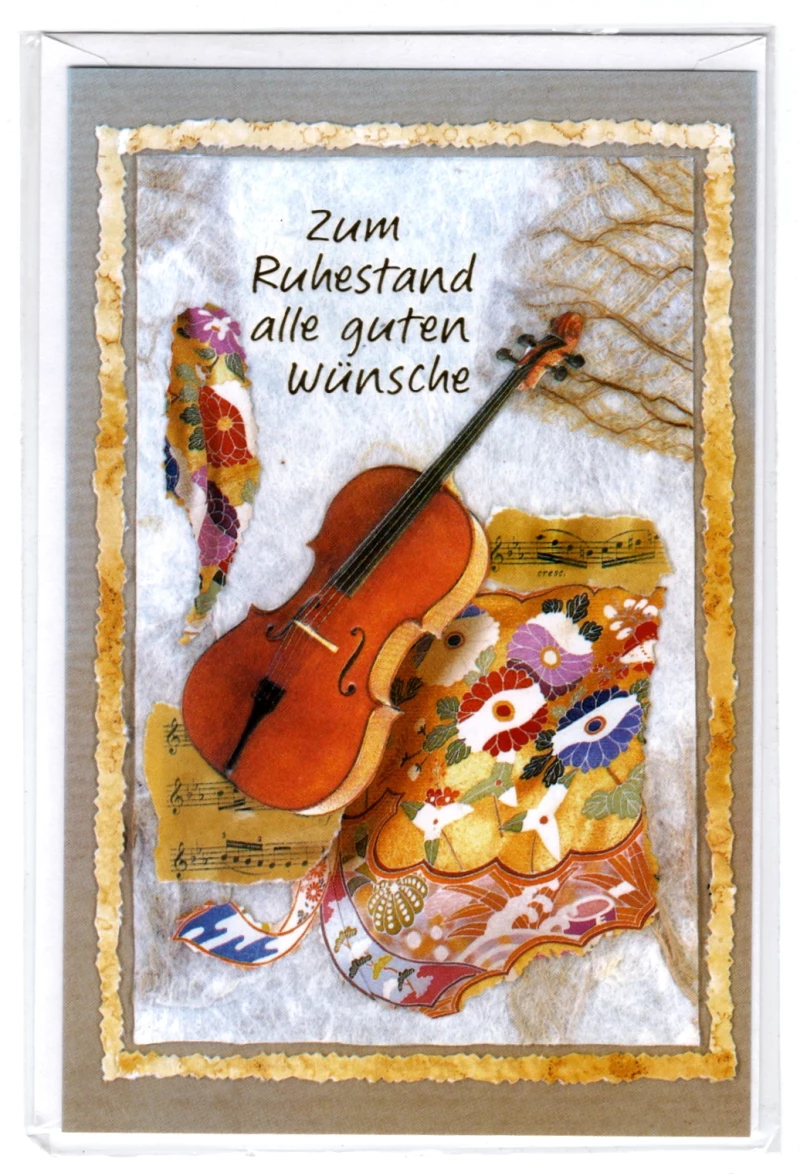 Karte zum Ruhestand