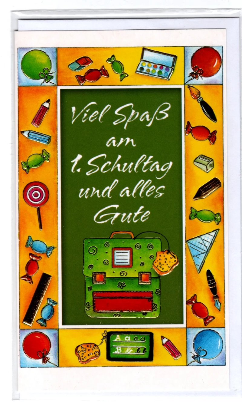 Karte zum Schulanfang 1. Schultag