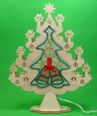 Klöppelbrief großen Lichterbaum 46cm