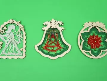 Klöppelbrief für 3er-Set Baumbehang