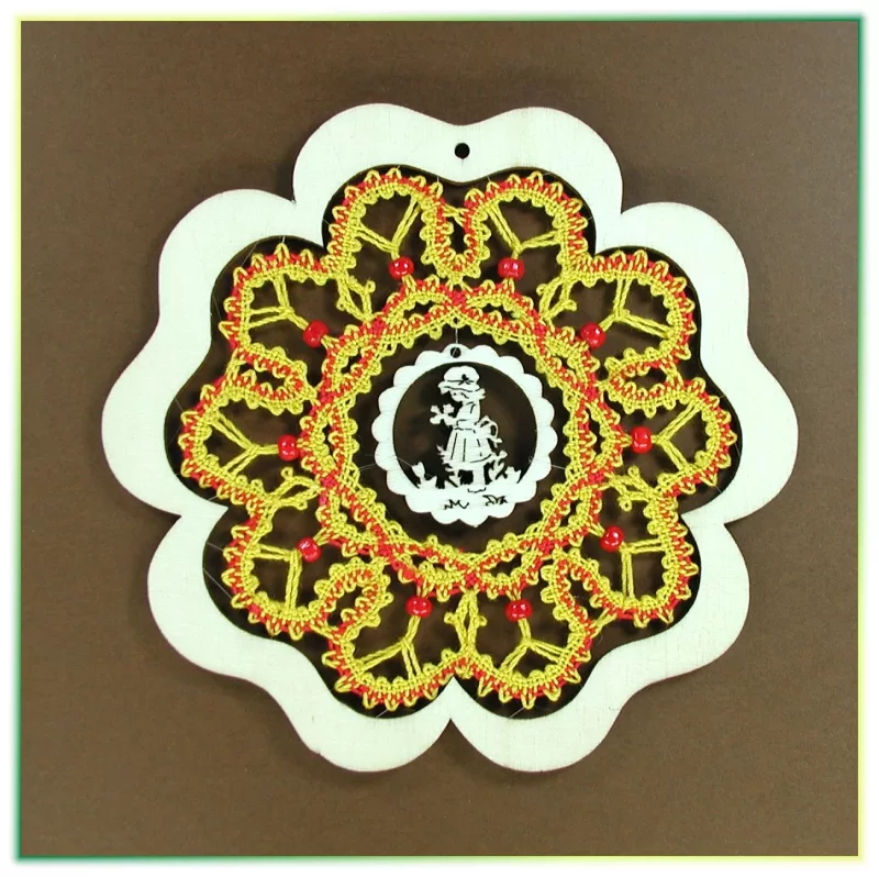 Klöppelbrief für Blütenrahmen