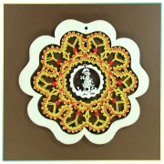 Klöppelbrief für Blütenrahmen