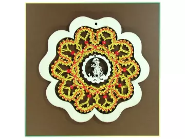 Klöppelbrief für Blütenrahmen