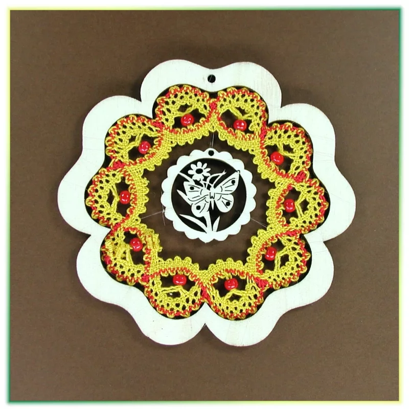 Klöppelbrief für Blütenrahmen