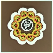 Klöppelbrief für Blütenrahmen