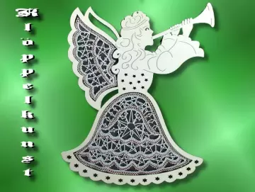 Klöppelbrief für Fensterbild Engel