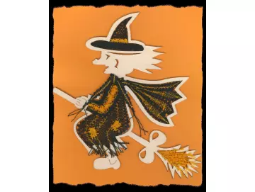 Klöppelbrief für Fensterbild Hexe