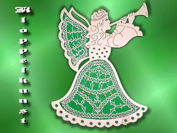 Klöppelbrief für Fensterbild Engel