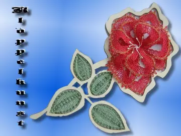 Klöppelbrief für Fensterbild Rose