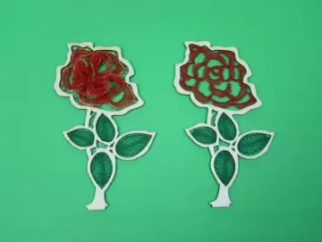 Klöppelbrief für Aufsteller Rose