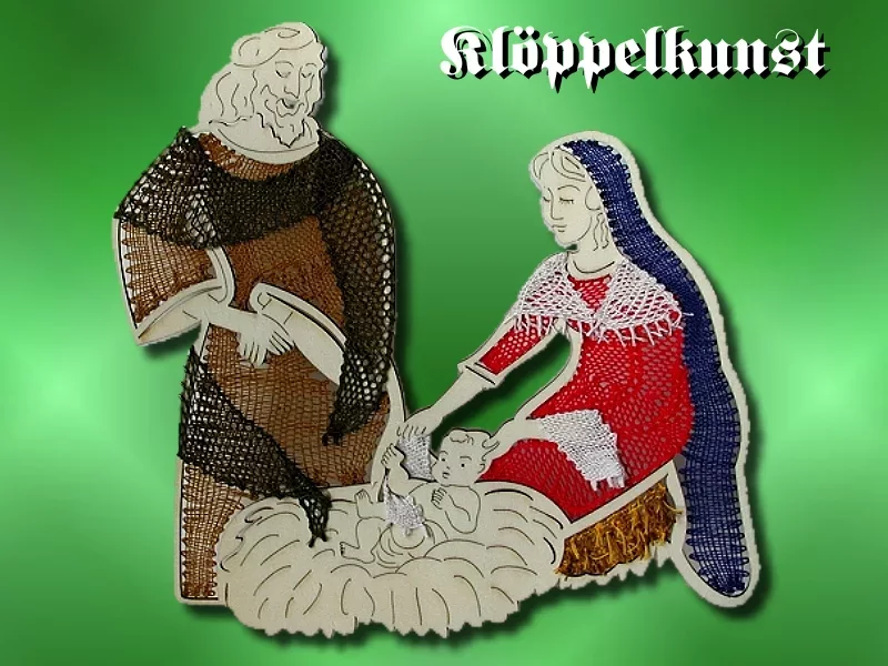 Klöppelbrief für Fensterbild Hl. Familie