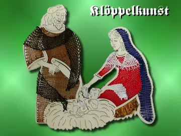 Klöppelbrief für Fensterbild Hl. Familie