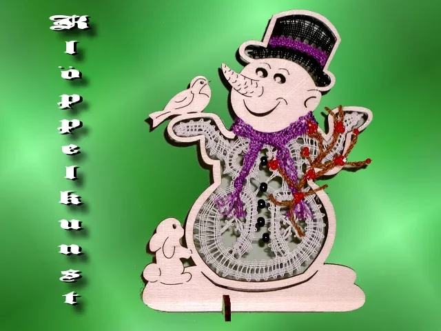 Klöppelbrief für Schneemann-Aufsteller