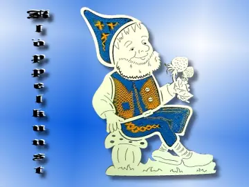 Klöppelbrief für Fensterbild Zwergenmann