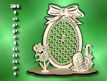 Klöppelbrief für Osterei-Aufsteller