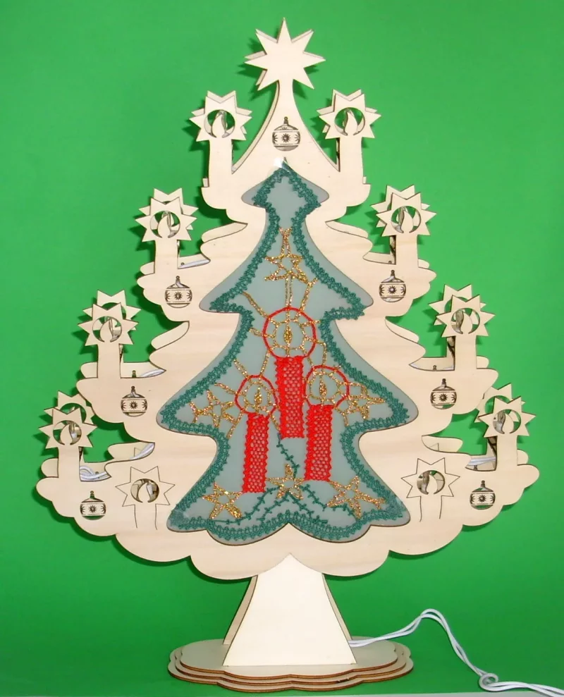 Klöppelbrief für großen Lichterbaum 46cm