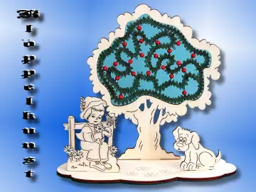 Klöppelbrief für Stecksystem Sommerbaum