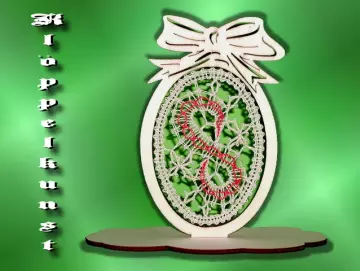 Klöppelbrief für Osterei-Aufsteller