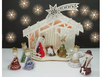 Klöppelbrief für Weihnachts-Krippe