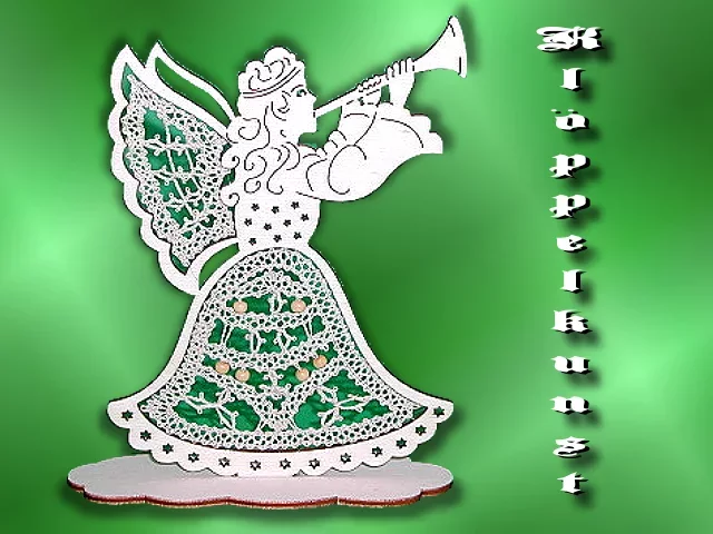 Klöppelbrief für Stecksystem Trompetenengel