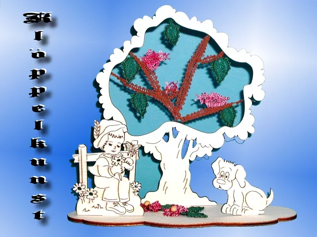 Klöppelbrief für Stecksystem Sommerbaum