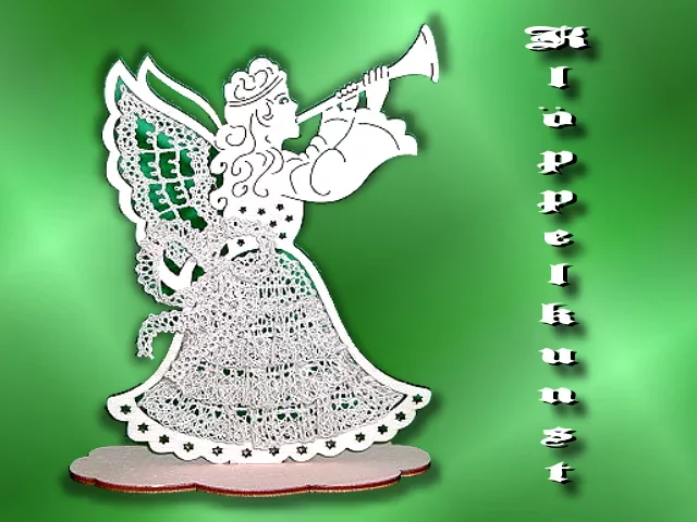 Klöppelbrief für Stecksystem Trompetenengel